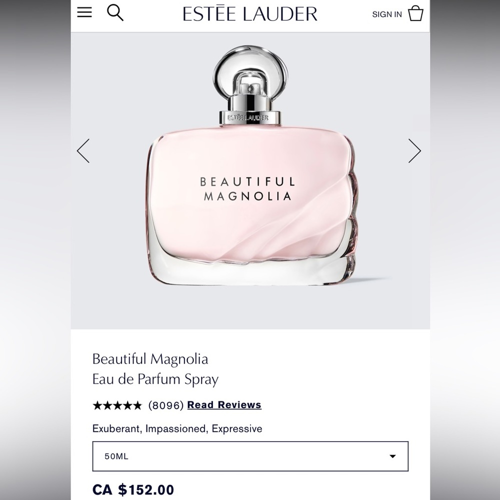 New Estée Lauder Beautiful Magnolia Eau de Parfum Spray 50ml